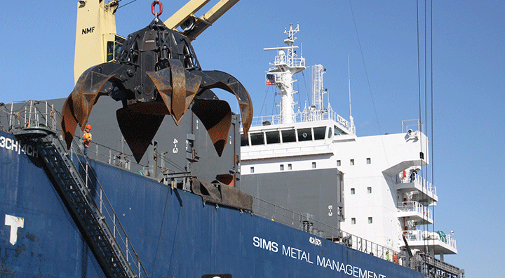 bulk shipment of scrap metal